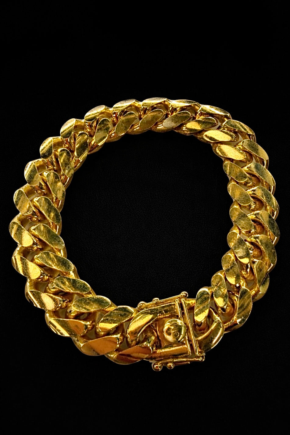 Elite Heavy Cuban Link Bracelet – Gold Statement Edition